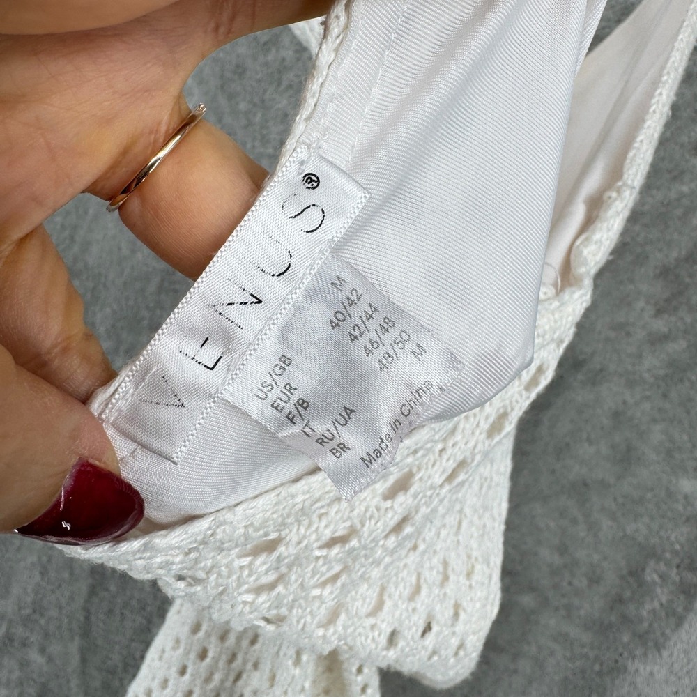 Venus Dress Womens Medium Crochet Maxi Mermaid Boho Low Back Bodycon Boho Resort - Picture 8 of 11